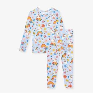 BNIB Posh Peanut Hello Kitty Classic Pajama Set Springtime Blue 5/6